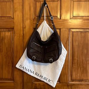 Banana Republic- Brown Leather Bag, Excellent Condition